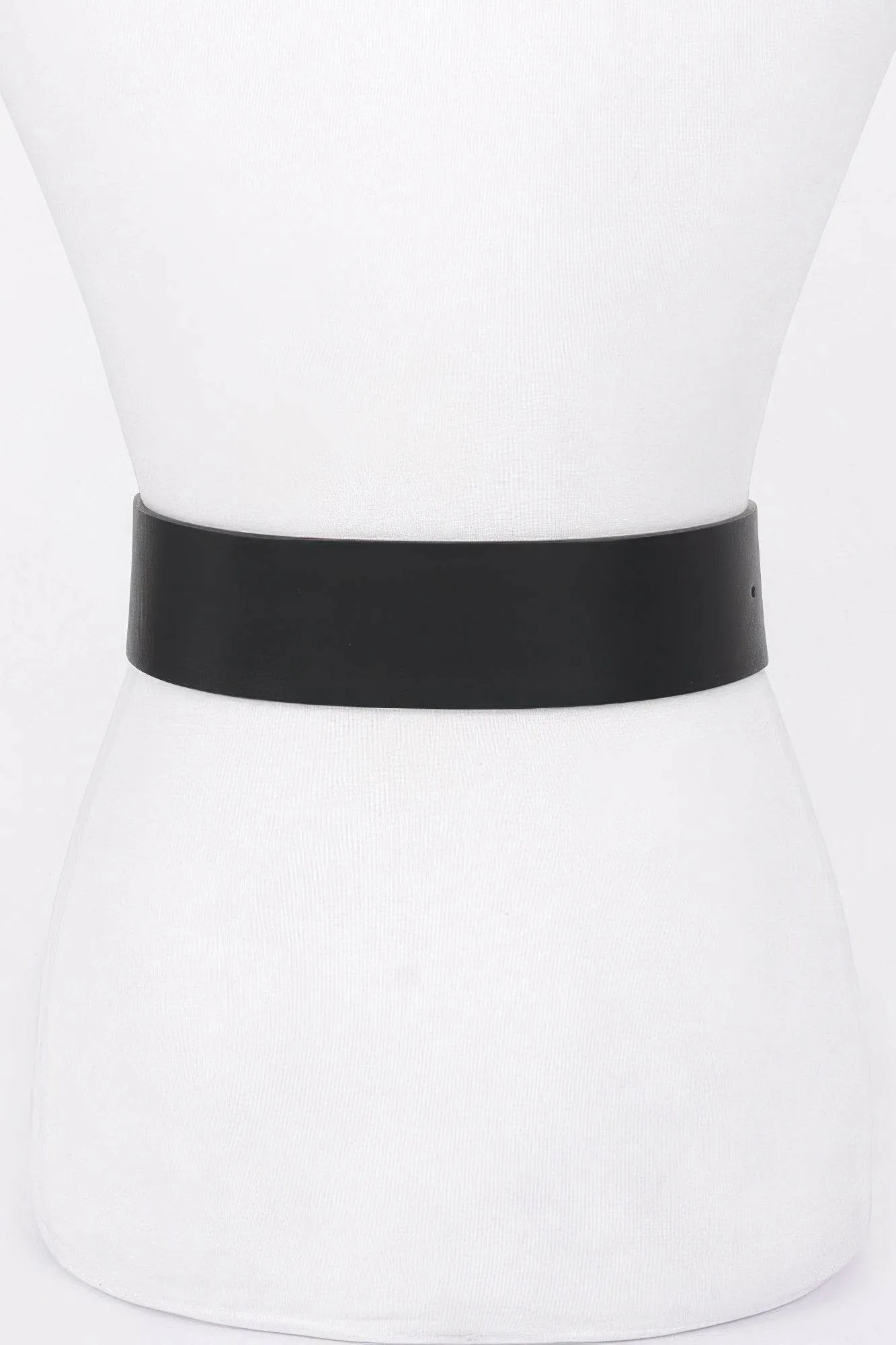Hammered Metal Buckle Stretch Belt