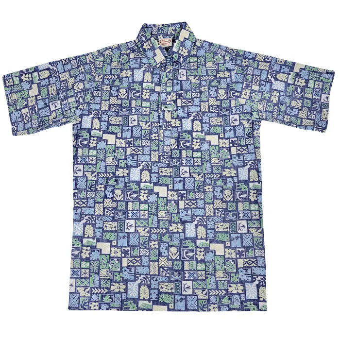 Hawaiian Blocks Pullover (Navy)