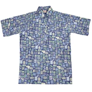 Hawaiian Blocks Pullover (Navy)