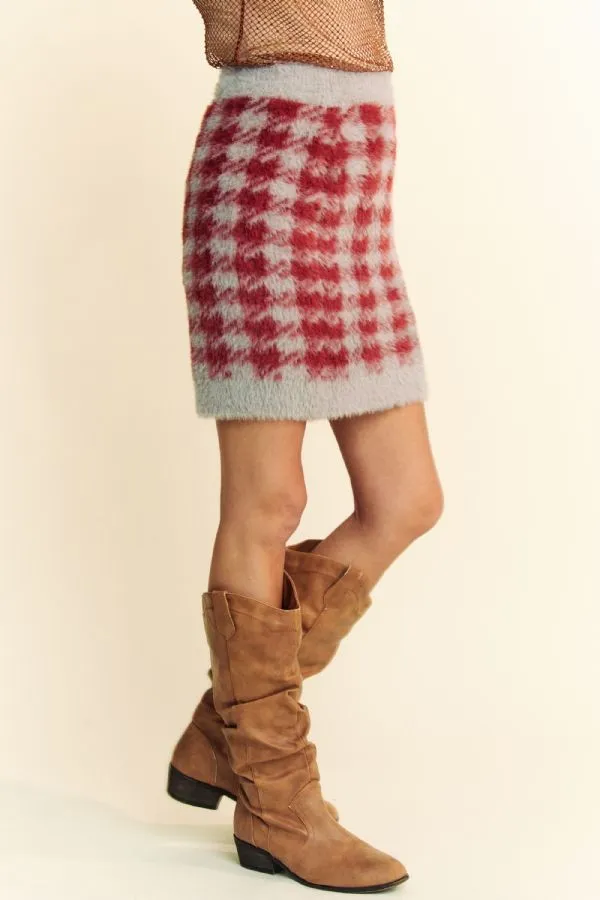 Hazel Blues® |  Davi & Dani Scoop Neck Wide Strap Top and Skirt Sweater Set