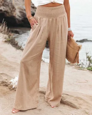 Iris | Bohemian Palazzo Trousers | Elegant & Airy | Smock Waist