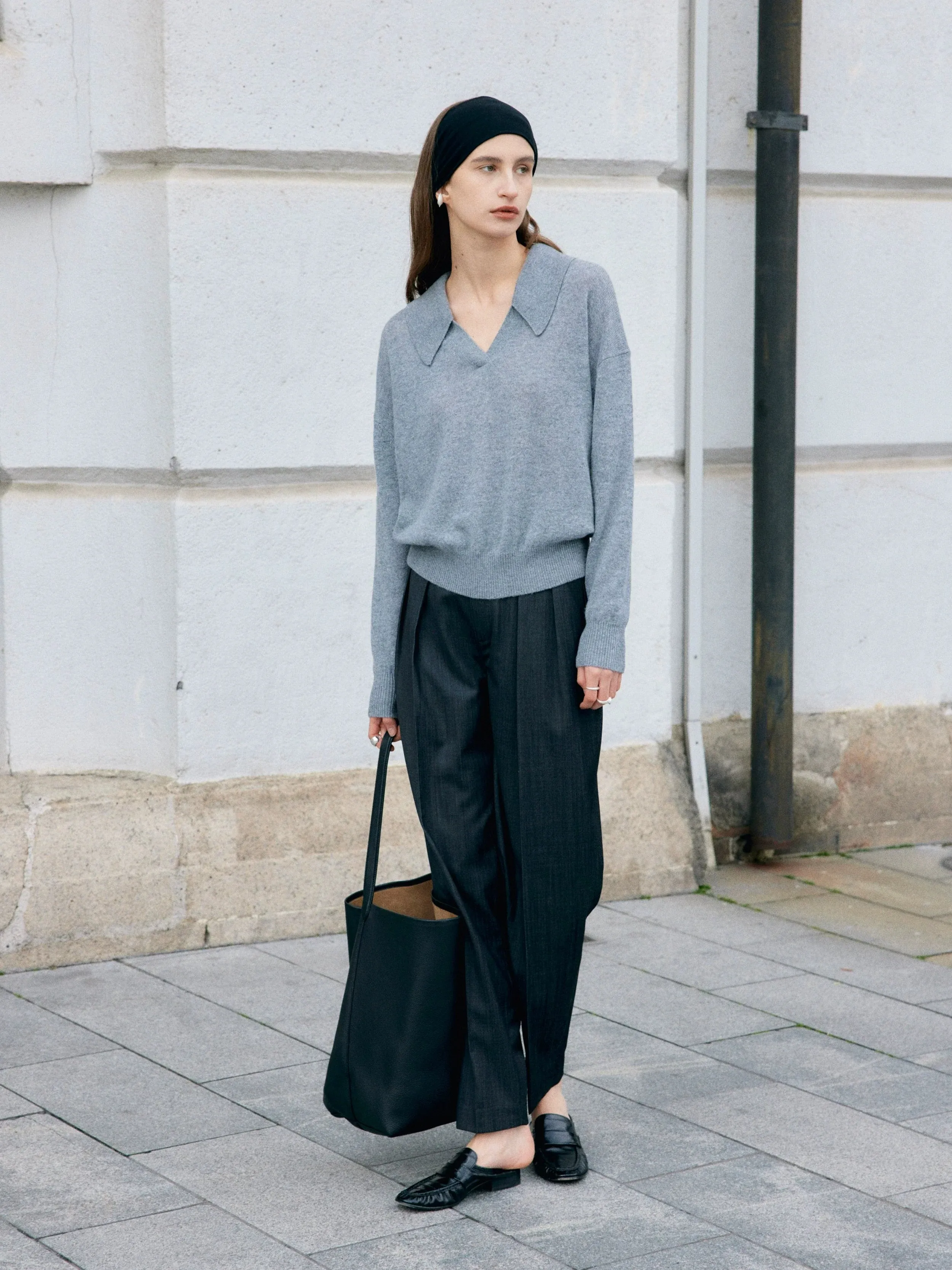 Italian Cashmere Polo Sweater