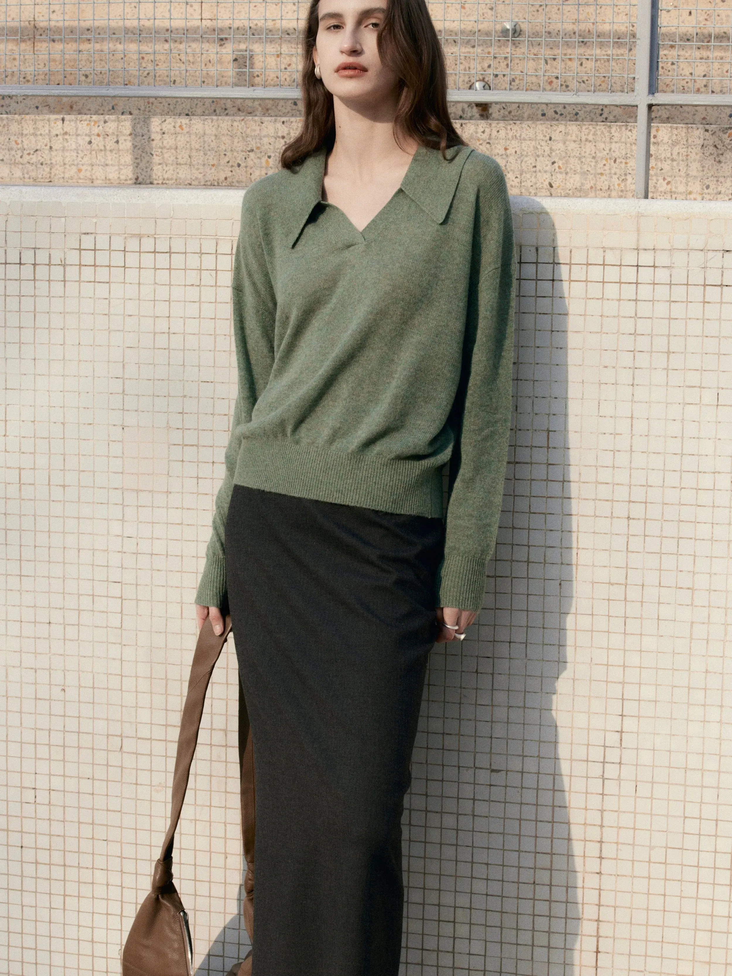 Italian Cashmere Polo Sweater