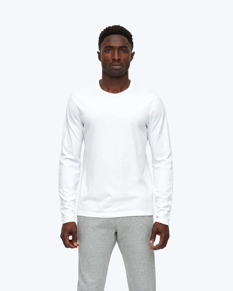 JERSEY LONG SLEEVE CREWNECK (WHITE) - REIGNING CHAMP