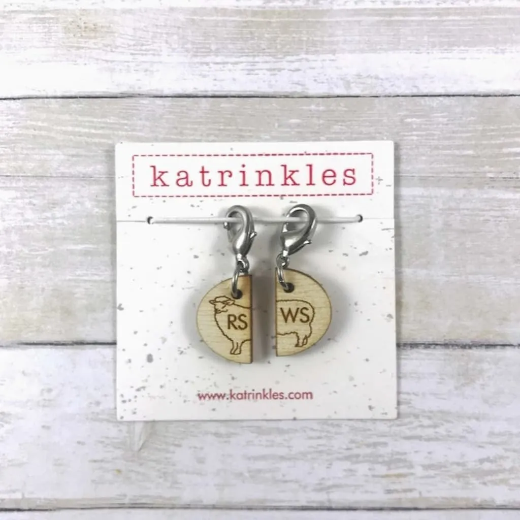 Katrinkles Stitch Marker Set | Sheep RS/WS
