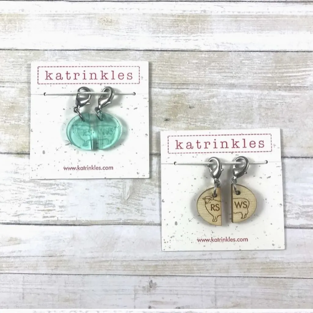 Katrinkles Stitch Marker Set | Sheep RS/WS