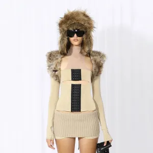 Khaki Sweater Ensemble