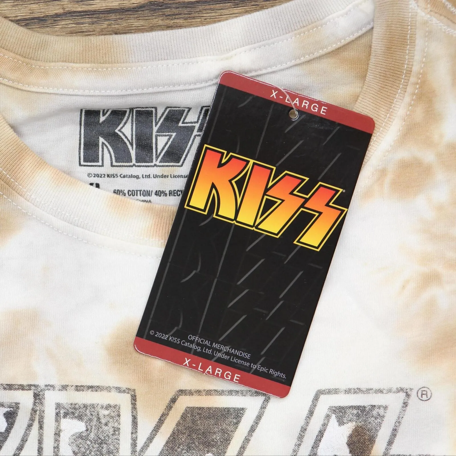 Kiss Mens Crewneck Short Sleeve Graphic Print Tee 14196-Kiss