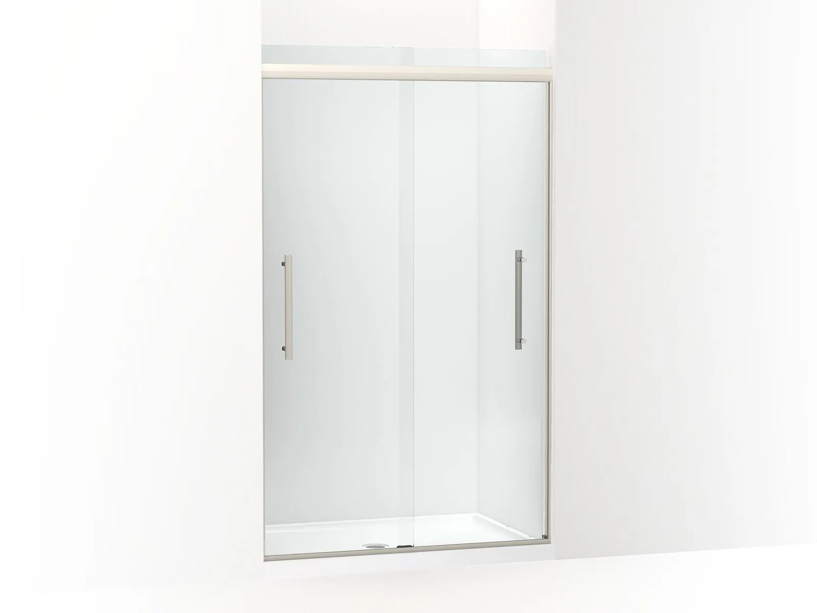 KOHLER K-707601-8L Pleat Frameless sliding shower door, 79-1/16" H x 44-5/8 - 47-5/8" W, with 5/16" thick Crystal Clear glass