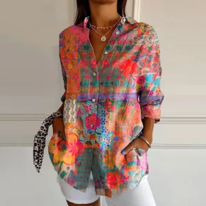 Lana | Vintage Floral Print Blouse