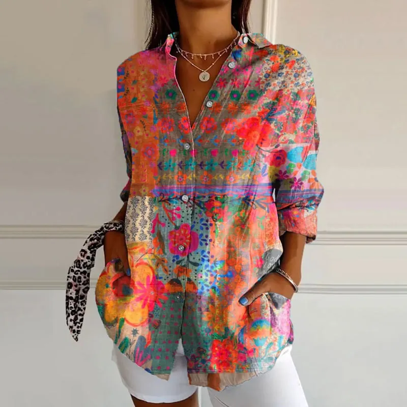 Lana | Vintage Floral Print Blouse