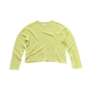 Lemon Yellow Waffle-Knit Sweater