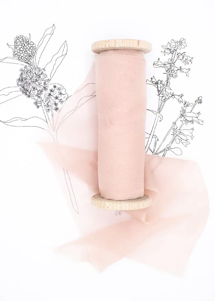 Lilac Silk Gauze Ribbon