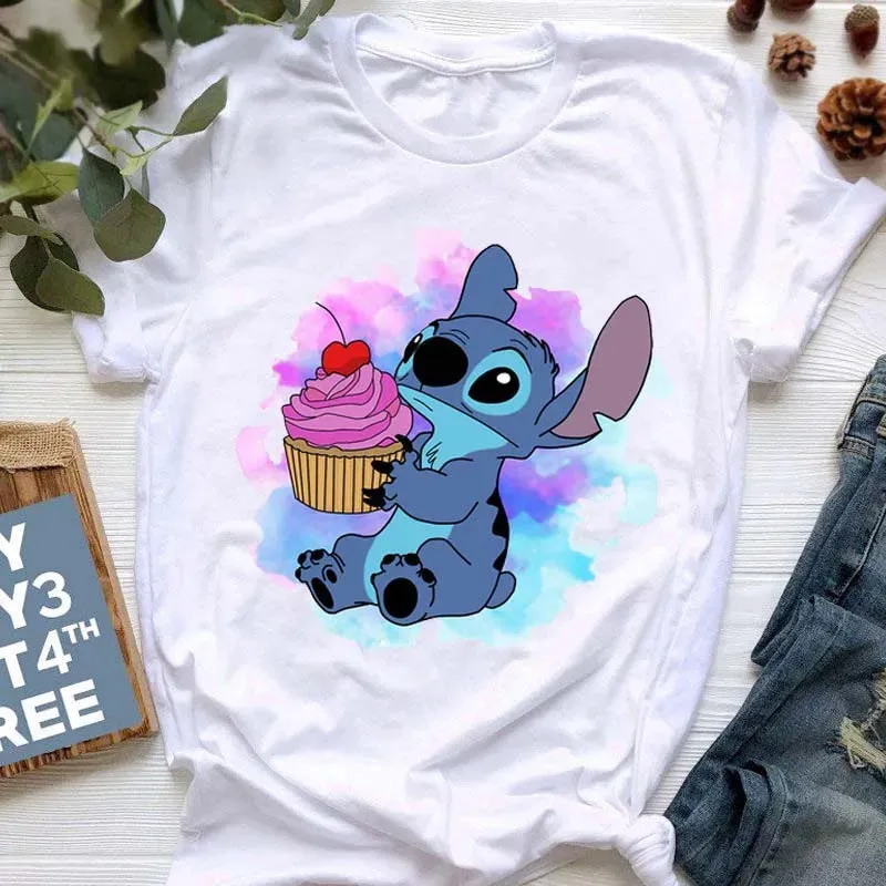 Lilo Stitch Cartoon Women's T-shirt