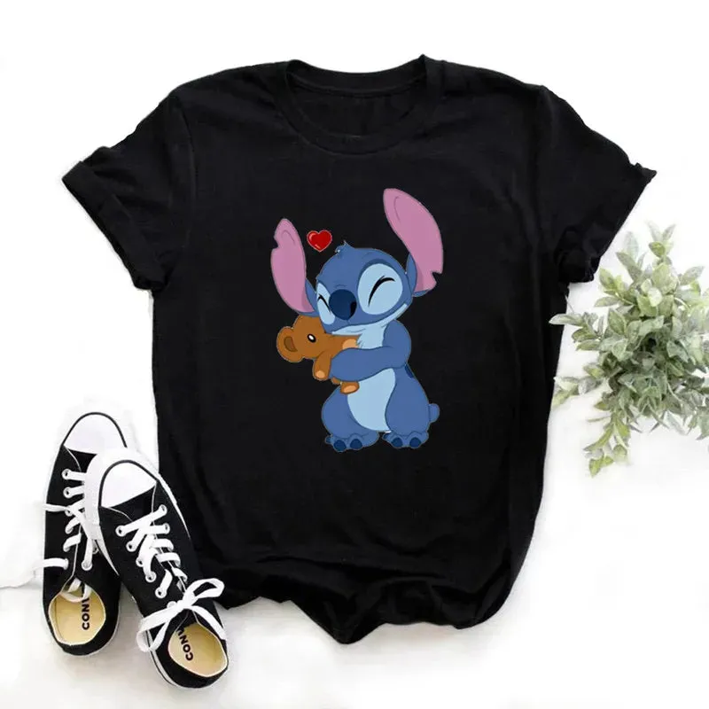 Lilo Stitch Cartoon Women's T-shirt