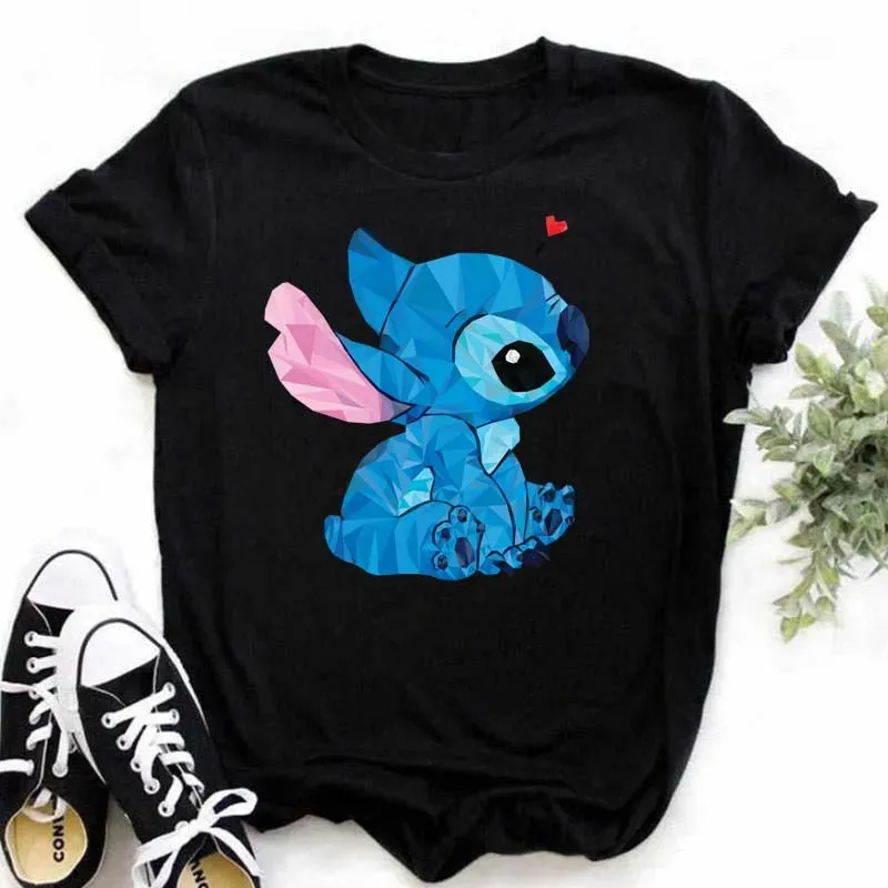 Lilo Stitch Cartoon Women's T-shirt