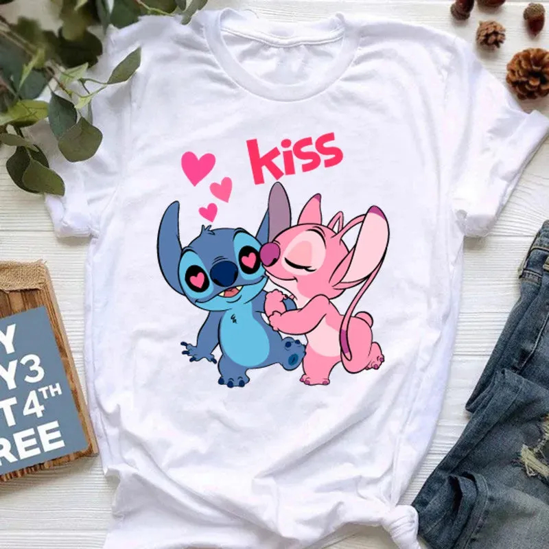 Lilo Stitch Cartoon Women's T-shirt