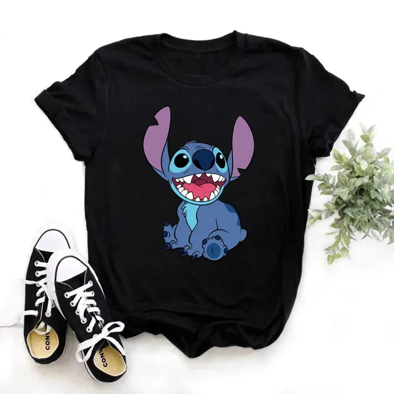 Lilo Stitch Cartoon Women's T-shirt