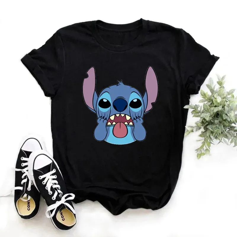 Lilo Stitch Cartoon Women's T-shirt