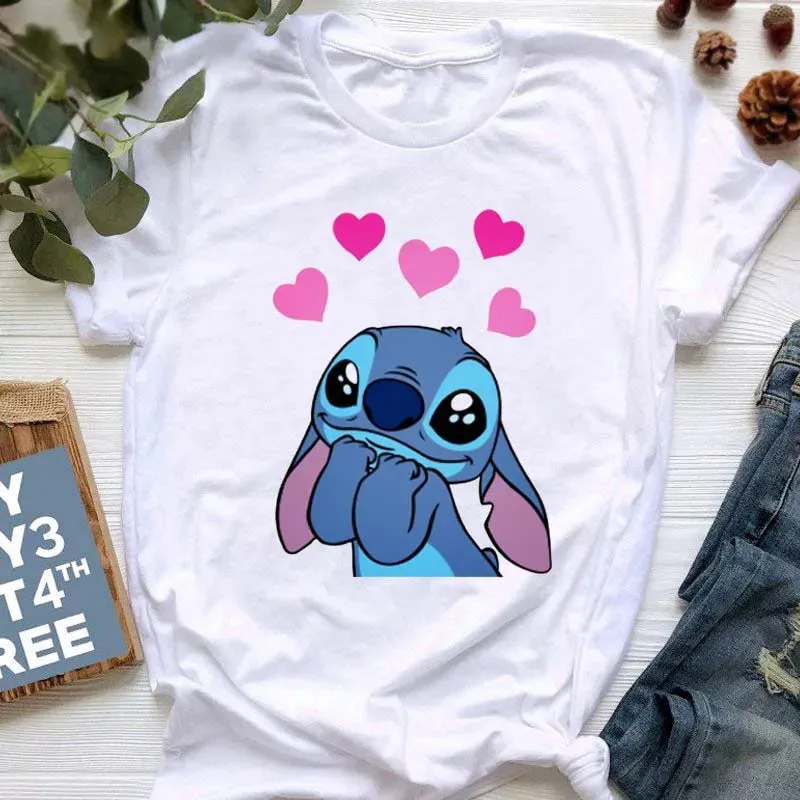 Lilo Stitch Cartoon Women's T-shirt