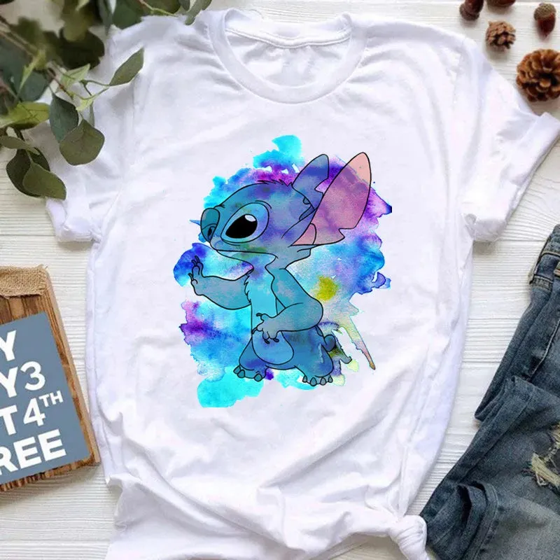 Lilo Stitch Cartoon Women's T-shirt