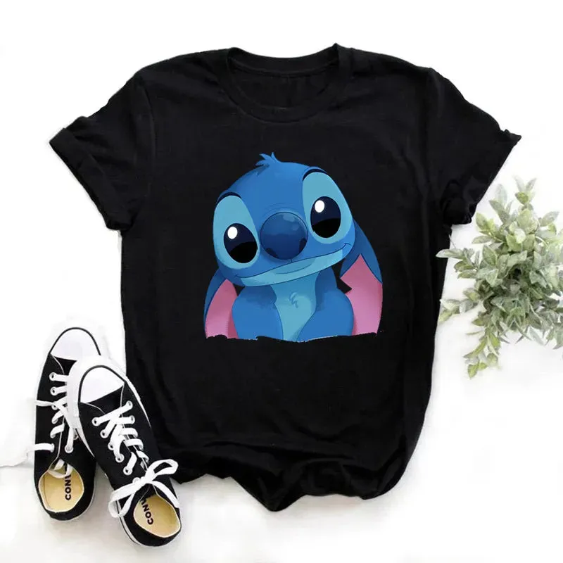 Lilo Stitch Cartoon Women's T-shirt