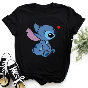 Lilo Stitch Cartoon Women's T-shirt