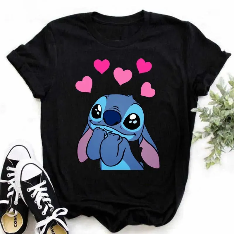 Lilo Stitch Cartoon Women's T-shirt