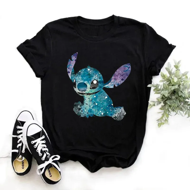 Lilo Stitch Cartoon Women's T-shirt