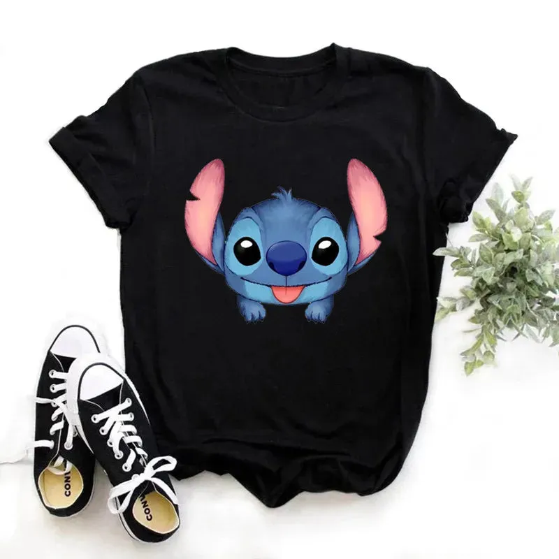 Lilo Stitch Cartoon Women's T-shirt