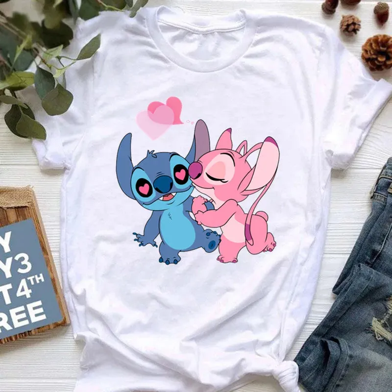 Lilo Stitch Cartoon Women's T-shirt