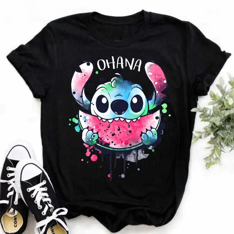 Lilo Stitch Cartoon Women's T-shirt
