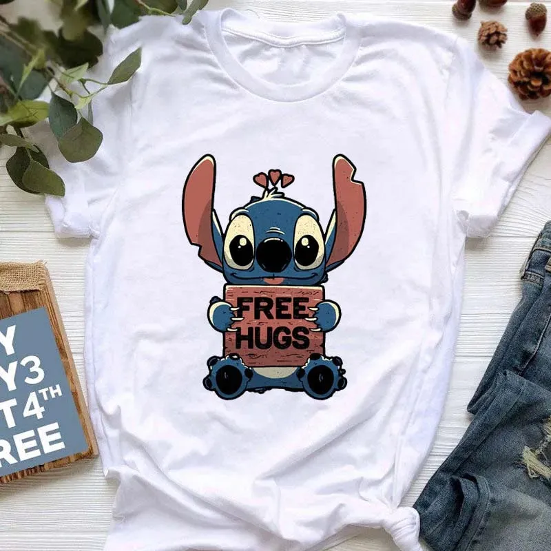 Lilo Stitch Cartoon Women's T-shirt