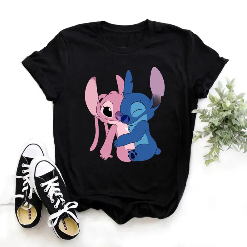 Lilo Stitch Cartoon Women's T-shirt