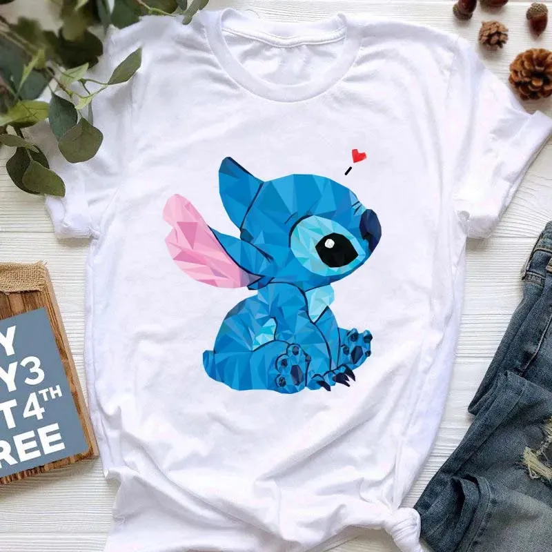 Lilo Stitch Cartoon Women's T-shirt