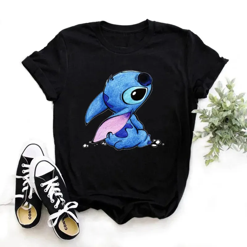 Lilo Stitch Cartoon Women's T-shirt