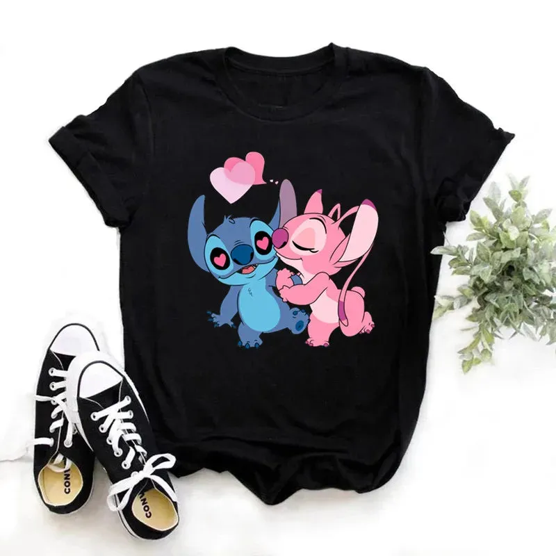 Lilo Stitch Cartoon Women's T-shirt