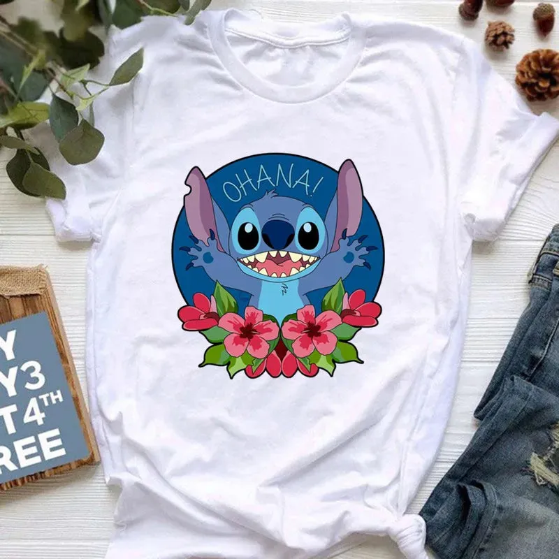 Lilo Stitch Cartoon Women's T-shirt