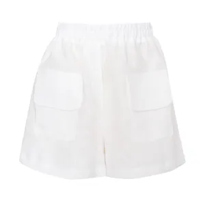 Linen Shorts With Pockets Cruise, White