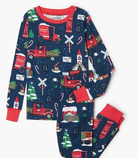 Little Blue House Pj's - Navy Christmas - 4