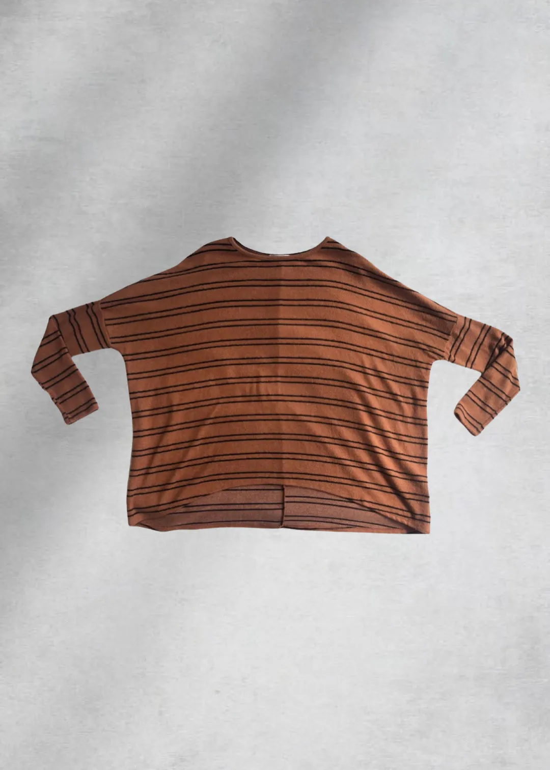 London Striped Boxy Top - Brown/Black