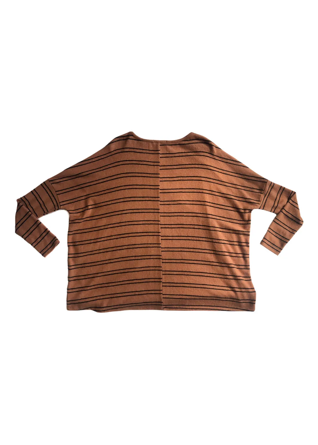 London Striped Boxy Top - Brown/Black
