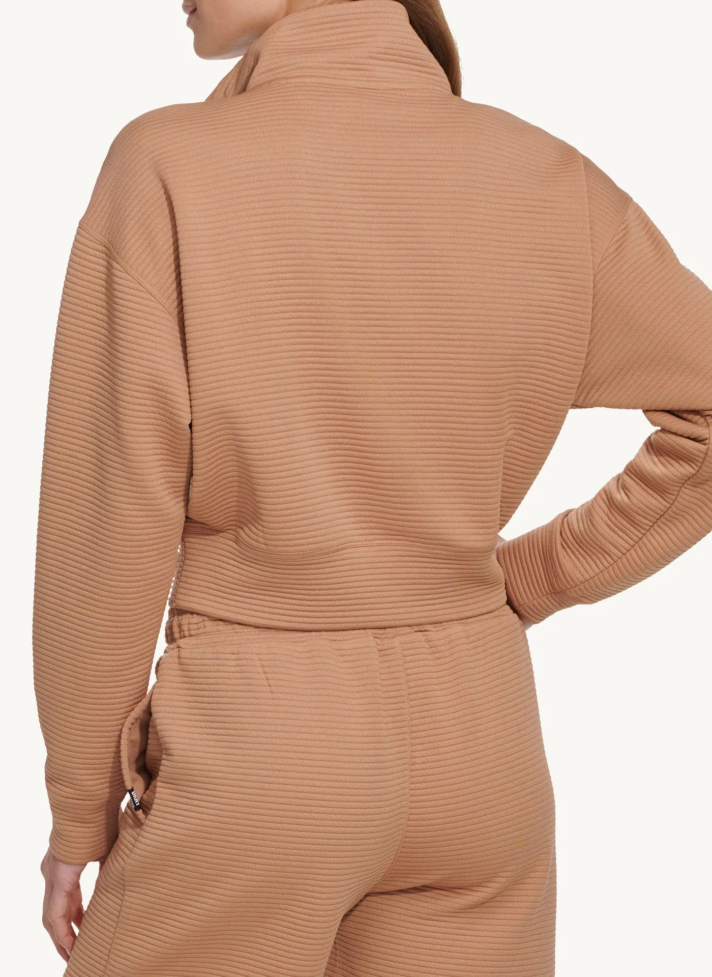 Long Sleeve Funnel Neck Pullover With Logo