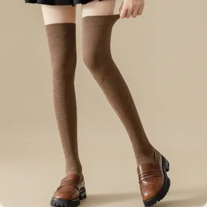 Long Thigh High Cotton Socks for Women