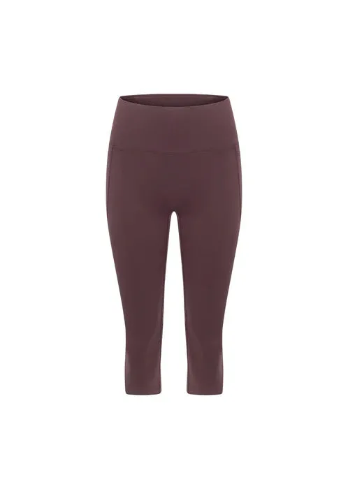 Lorna Jane Amy No Ride Phone Pocket 3/4 Leggings - Amethyst Shadow