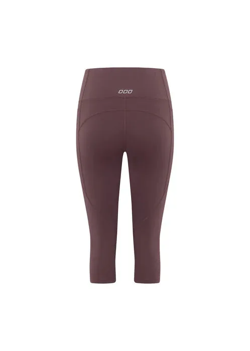 Lorna Jane Amy No Ride Phone Pocket 3/4 Leggings - Amethyst Shadow