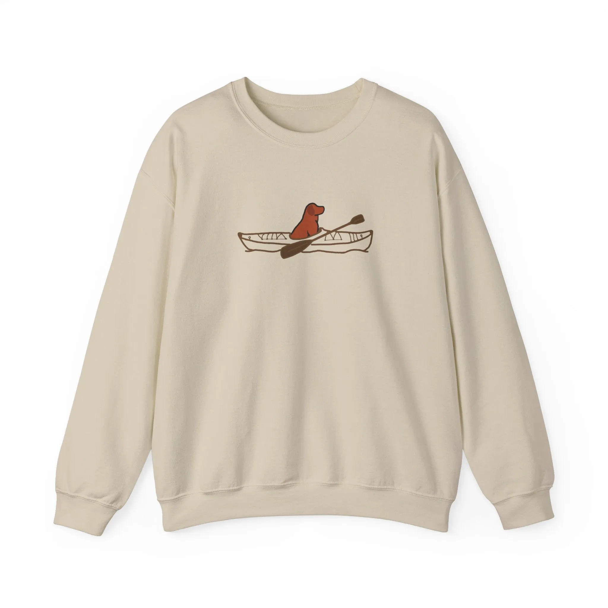 Lucy the Lab Kayak Dog Pewaukee Lake - Unisex Heavy Blend™ Crewneck Sweatshirt