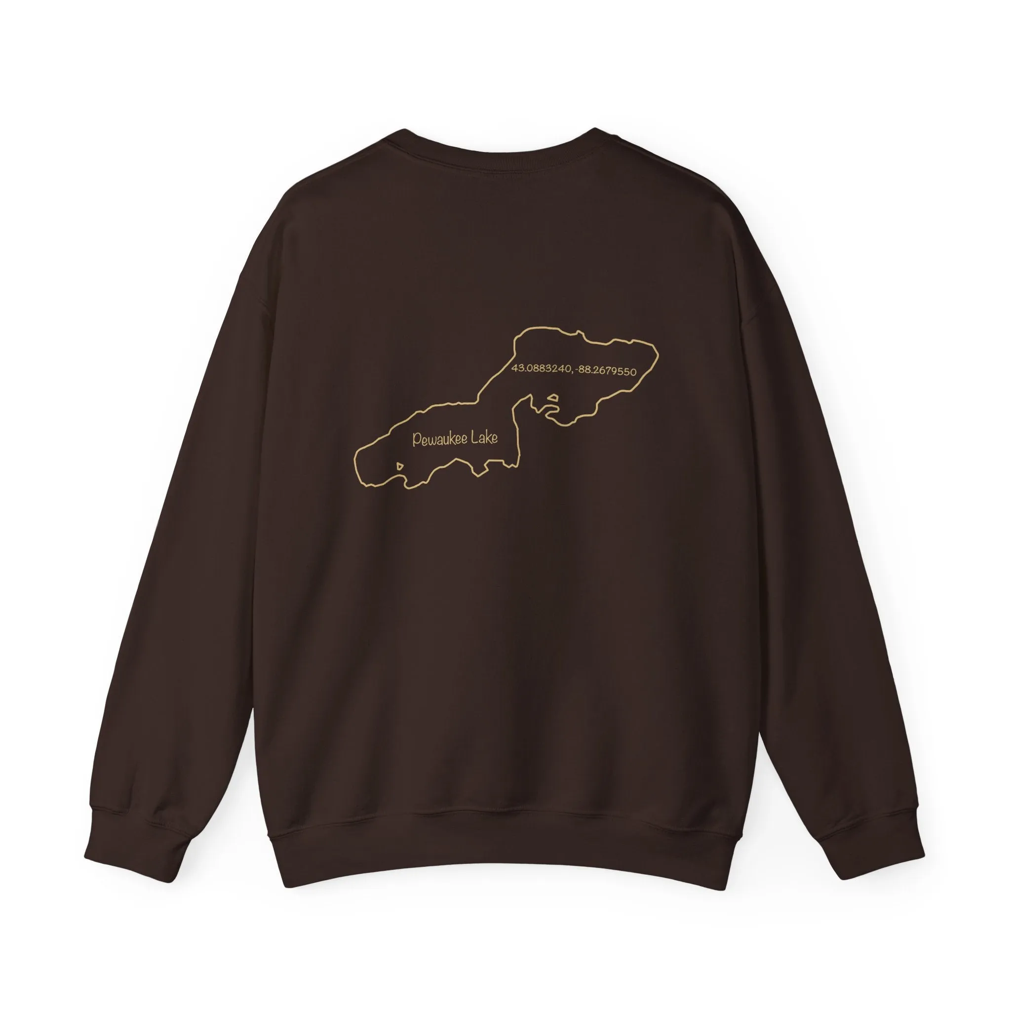 Lucy the Lab Kayak Dog Pewaukee Lake - Unisex Heavy Blend™ Crewneck Sweatshirt