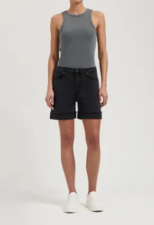Luna Mid Denim Shorts Black Vintage