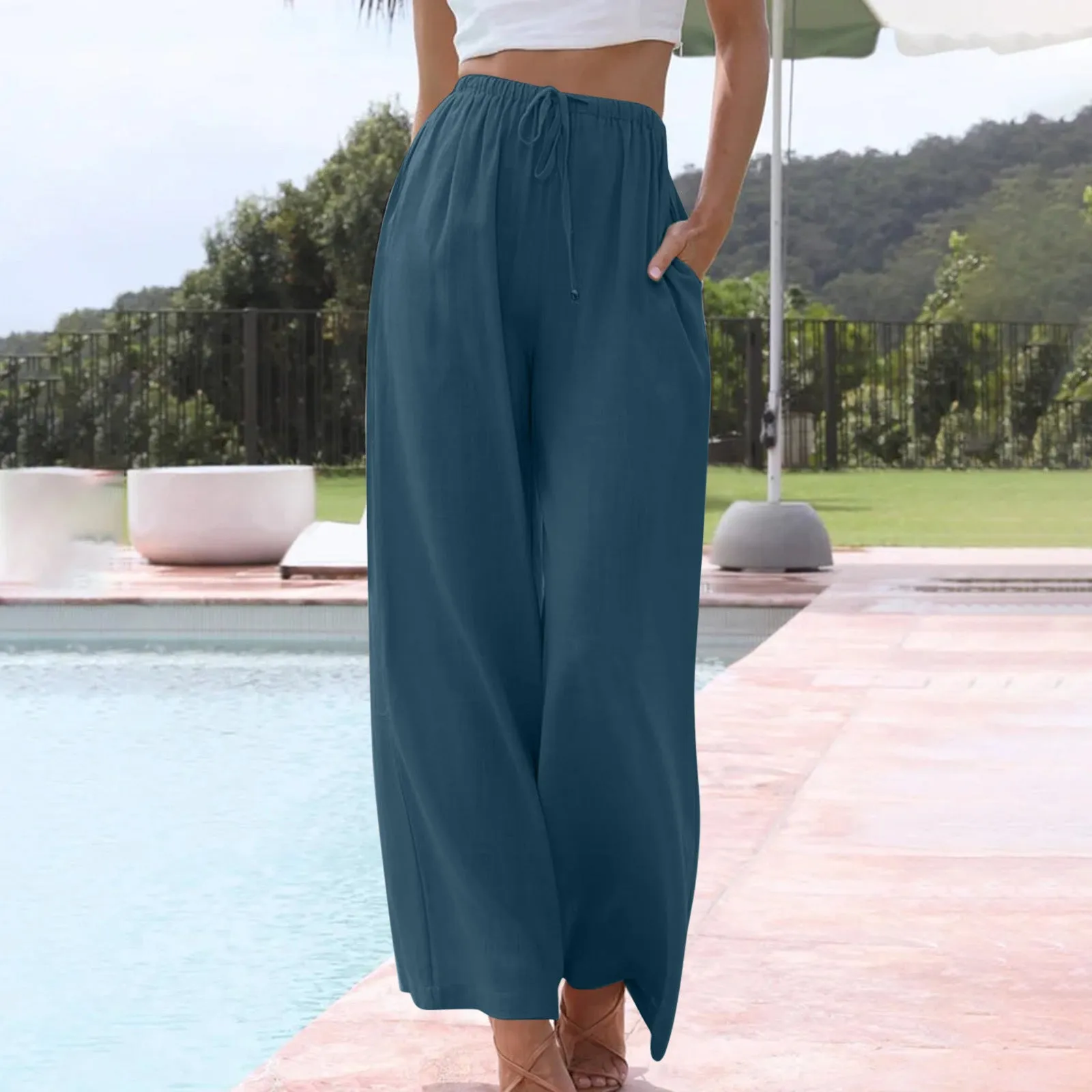 Luna | Summer Wide-Leg Pants | Airy & Comfortable | Relaxed Fit